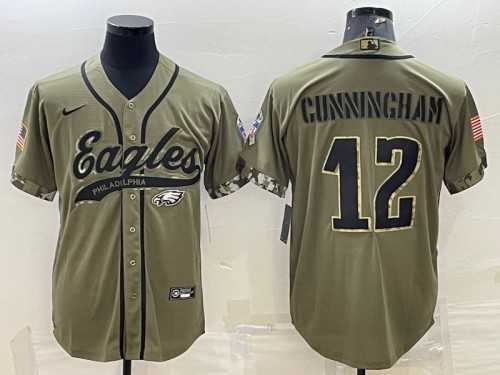 Men's Philadelphia Eagles #12 Randall Cunningham Olive 2022 Salute To Service Cool Base Stitched Baseball Jersey,We sell and wholesale Men's Philadelphia Eagles #12 Randall Cunningham Olive 2022 Salute To Service Cool Base Stitched Baseball Jersey on line form chian!